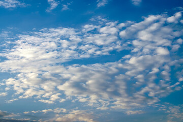 Beautiful blue sky with white clouds.