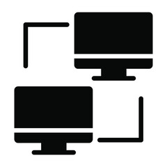 data sharing glyph design, SEO and web flat design for mobile concepts and web apps. Collection of modern infographic logo and pictogram.