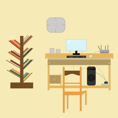 Illustration of Desktop set up
