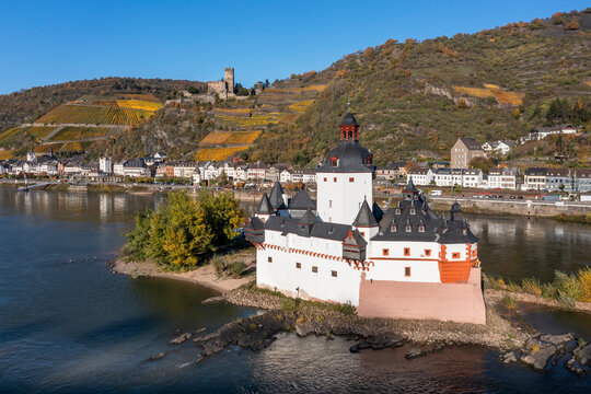 Zollburg Pfalzgrafenstein in the Rhine, Kaub, Rhineland-Palatinate, Germany
