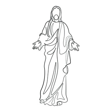 recommend clip art: continuous line drawing of Nativity of Jesus