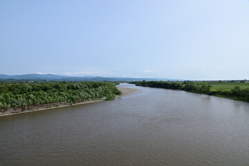 滝川付近の石狩川風景