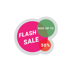 flash sale banner vector template.