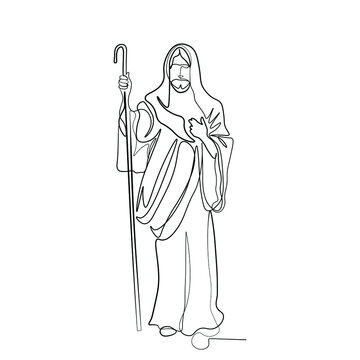 recommend clip art: continuous line drawing of Nativity of Jesus