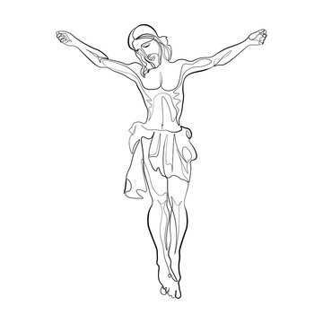 continuous line drawing of Nativity of Jesus