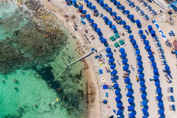 Poster Aerial view of Sandy Bay beach. Ayia Napa, Cyprus © kirill_makarov