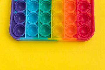 Fidget pop it toy rainbow color - antistress, fun and educational