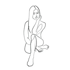 Surreal Faces Continuous line, drawing of set faces and hairstyle, fashion concept, woman beauty minimalist, vector illustration pretty sexy. Contemporary portrait
