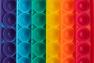 Fidget pop it toy rainbow color - antistress, fun and educational