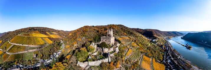 Gutenfels Castle in Kaub am Rhein, Rhineland-Palatinate, Germany