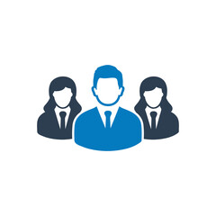 Business people icon. Editable Vector EPS Symbol Illustration.