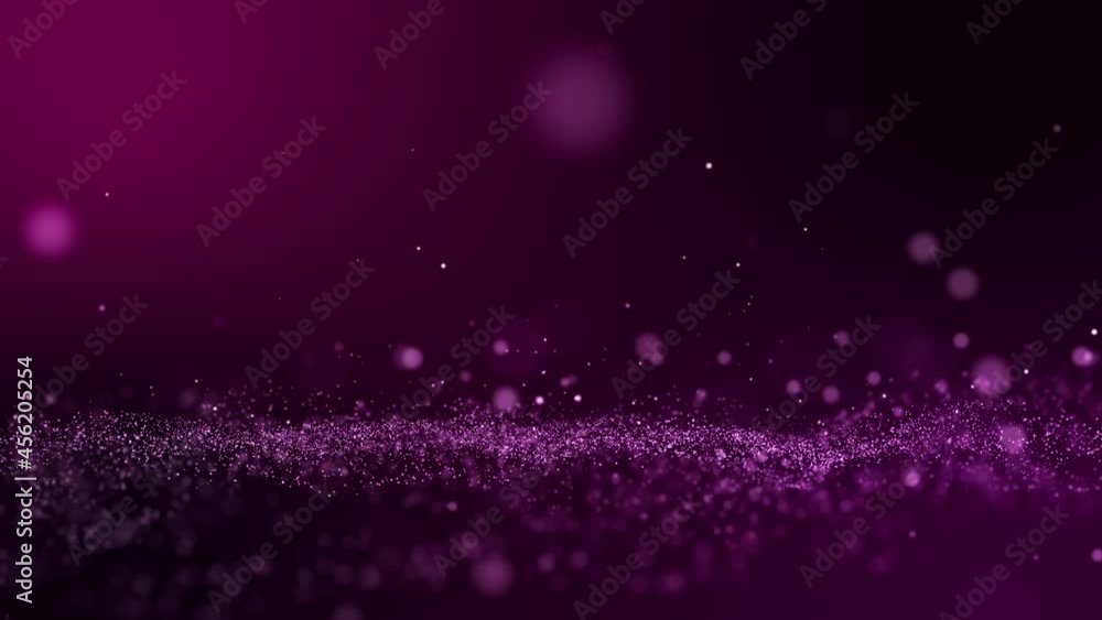 Poster glitter pink purple particles abstract background flickering particles with bokeh effect. 3d renderi