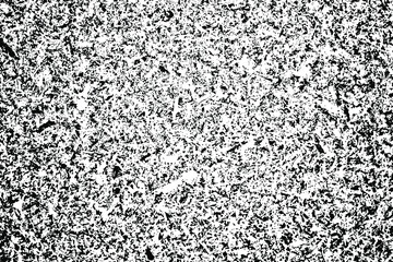 Grunge texture of an uneven surface with noise, granularity. Black-and-white hardboard surface. Vector illustration. Overlay template.