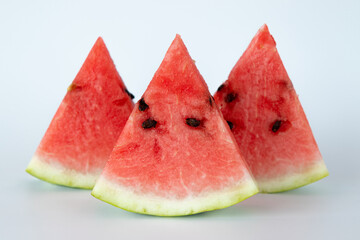 watermelon isolated on white background, side view