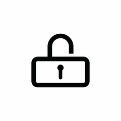 padlock on white background vector icon template- editable
