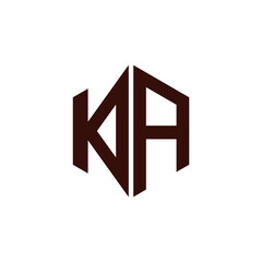 KA initial logo vector image