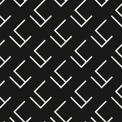Simple geometric abstract vector pattern with black shapes. Seamless graphics composition, best use in wallpaper, web design, invitation, poster, textile print, background, business card.