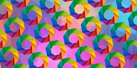 flower nature beautiful art natural circle triangle geometric background wall paper leaf green pink blue yellow red abstract pattern template background