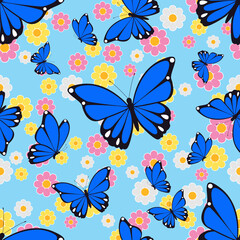 blue butterfly pattern