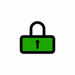 padlock on white background vector icon template- editable