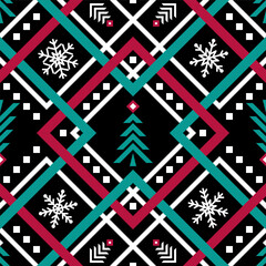 Holidays vector pattern, Christmas seamless pattern, winter pattern with snowflakes 