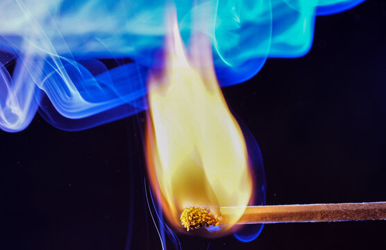 smoke on black background