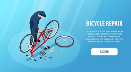 Bicycle Repair Horizontal Banner