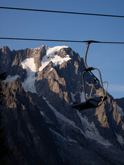 ski lift in the mountains