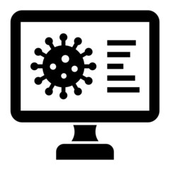 Vector Covid Report Glyph Icon Design