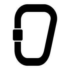 Vector Carabiner Glyph Icon Design