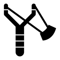 Vector Slingshot Glyph Icon Design