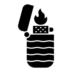 Vector Lighter Glyph Icon Design