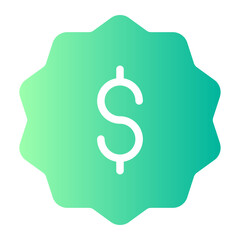 dollar gradient icon