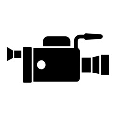 Vector Video Recorder Glyph Icon Design