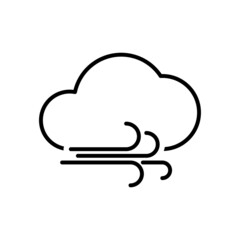 Wind cloud icon design template illustration isolated