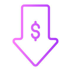 dollar gradient icon