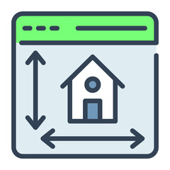 architect site flat line design, SEO and web flat design for mobile concepts and web apps. Collection of modern infographic logo and pictogram.