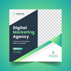 Digital Marketing Social Media Post Template Design, Corporate Web banner
