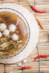 Thai noodles with pork ball