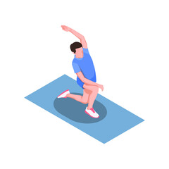 Man Stretching Illustration