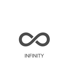 Infinity sign vector icon. Trendy flat design style