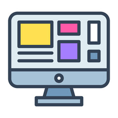 responsive web design flat line design, SEO and web flat design for mobile concepts and web apps. Collection of modern infographic logo and pictogram.