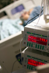 Latin Woman Resting In Hospital Bed During Labour And Delivery