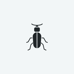 Beetle vector icon illustration sign