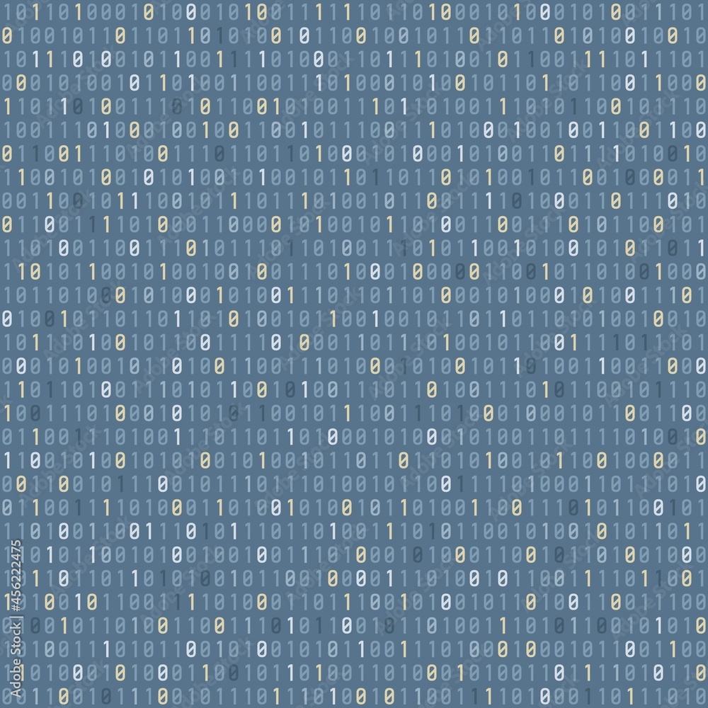 Poster binary code seamless vector background