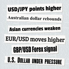 Obraz premium Forex market investing news headlines