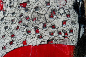 Pattern of multicolor abstract acrylic contemporary art craquelure texture