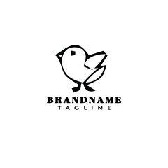 bird logo symbol icon design template black isolated vector illustration