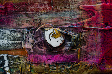 Obraz na płótnie Canvas Texture of multicolor abstract acrylic contemporary art craquelure wooden