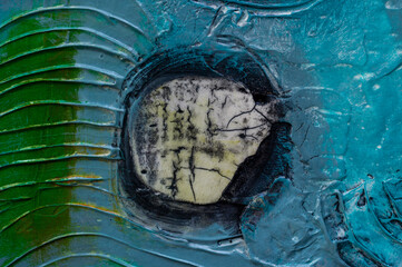 Texture of multicolor abstract acrylic contemporary art craquelure 